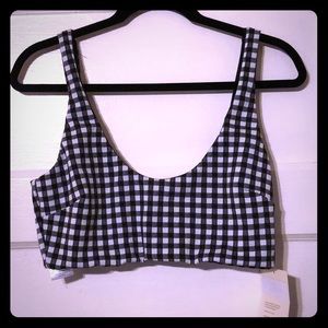 Mara Hoffman gingham lira bikini top
